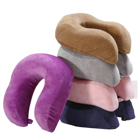 Asewin Travel Neck Pillow U-Shaped Memory Foam Neck Cushion Best for Rest Office Outdoors Car Long