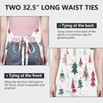 thumbnail image 6 of Multicolor Christmas Tree Apron-Garden Aprons for Women with Pockets-Cotton Linen Waterproof Kitchen Cooking Gardening Aprons Adjustable for Kitchen,Cooking,BBQ and Salon 32"x27", 6 of 7