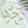 thumbnail image 4 of 1Set 10Pcs 2 Styles Brass Micro Pave Cubic Zirconia Chandelier Component Links with Loops Real 14K Gold Plated Mixed Shapes 7~10x16~21.5x2.5mm Hole: 1~1.4mm 5pcs/style, 4 of 6