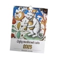 thumbnail image 2 of Calendario de pared en espiral 2025 Calendario de pared Novedad Adorno portátil ligero Gato extraño, 2 of 9
