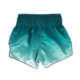 thumbnail image 2 of Fairtex Slim Cut Muay Thai Boxing Shorts - BS1906 (Green Fade, Large), 2 of 5