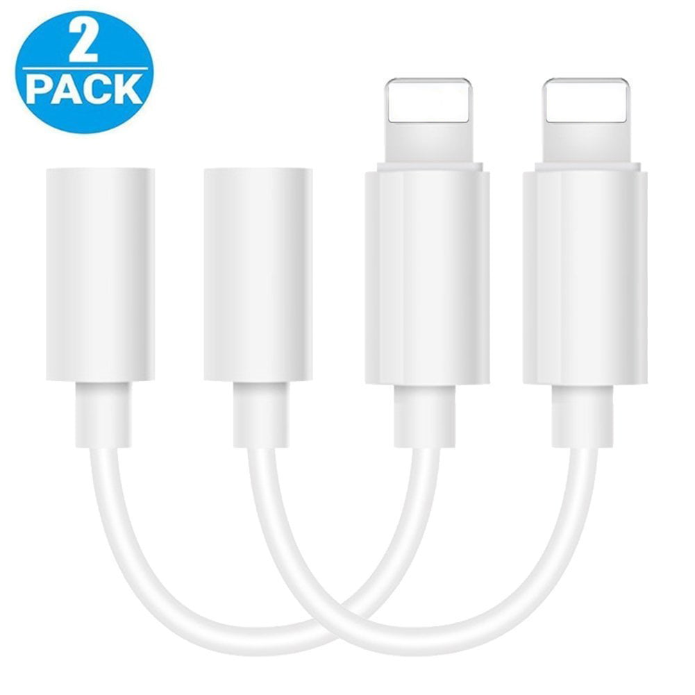 3.5 mm Headphone Adapter Aux Jack Compatible with iOS 11//12//13 Accessories Compatible with iPhone 7//7Plus //8//8Plus//X//XS//Max//XR//11//11 Pro Adapter Headphone Jack 2 Pack iPhone Headphone Adapter