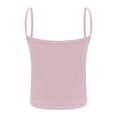 thumbnail image 2 of JanJean Kids Girls Sports Bras Cami Crop Tops Spaghetti Straps Ribbed Knit Vest Workout Undershirts Athletic Tank Top Shirts Pink XL/大码, 2 of 5