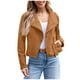 thumbnail image 2 of Chaquetas y abrigos casuales de manga larga sin capucha para mujer, de moda, de colores, con cremallera y bolsillo, chaqueta de gamuza, chaqueta de poliéster para mujer., 2 of 6
