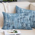 thumbnail image 2 of Blue Abstract Throw Pillow Covers, Vintage Geometric Gradient Oil Painting Simple Soft Breathable Pillow Cases with Invisible Zipper, Toddler Pillowcases for Couch Bed Sofa Chair 12x20 Inches, 2 of 9