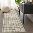 thumbnail image 2 of AOILE Washable Plaid Runner Rug – Ultra-Soft Modern Farmhouse Area Rug for Hallway, Bedroom, Living Room, Kitchen, Bathroom, and Entryway, 2 of 9