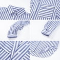 thumbnail image 2 of Chemises à Rayures pour Femmes à Manches Longues Blouses Décontractées avec Poches, 2 of 6