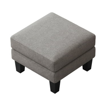 Fabric Ottoman Light Grey