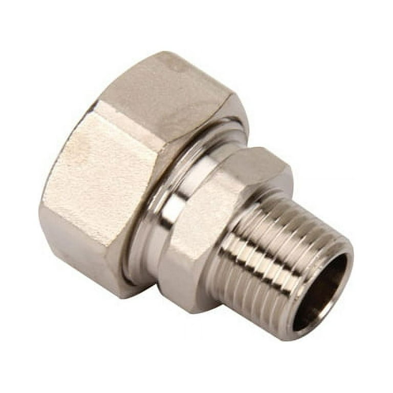 Maxline 1/2" X 1/2" Female NPT Straight Fitting 1/2" FNPT Nickle Plate