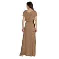 thumbnail image 5 of Inkmeso Wrap Style Jersey Maxi Dress Gathered Waist Summer Casual Classic Long Dress, 5 of 8