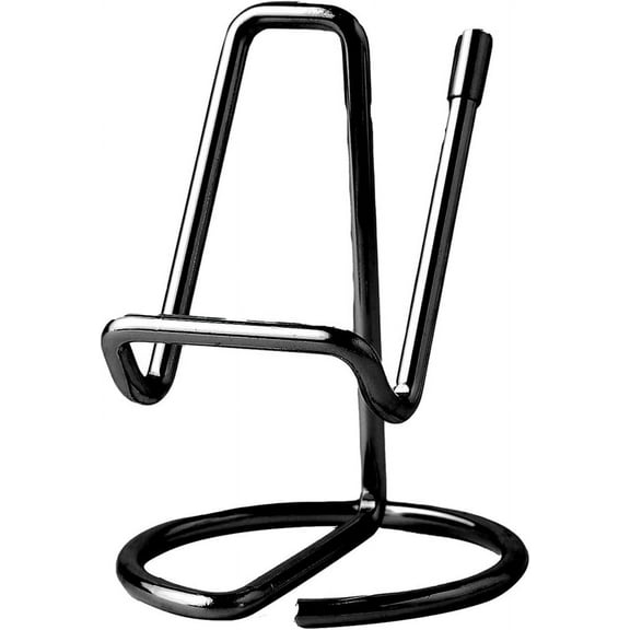 Cell Phone Stand, Business Card Holder, Mobile Phone Holder – Metal Wire Cellphone Cradle Dock, Compatible with iPhone/Android Phones/iPad Mini/Kindle (Black)