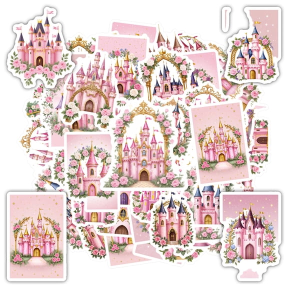 35pcs-100pcs Charming Castle Stickers Fantasy Stickers Magical Stickers for Phone Luggage Laptop