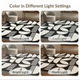 thumbnail image 7 of ODIKA 8'x10' Washable Area Rug Non-Shedding, Easy Care, Black White Geometric Leaf and Stripe Design Elegant Contrast with Abstract Botanical for King Size Bedroom Under Bed, Master Suite, 7 of 7
