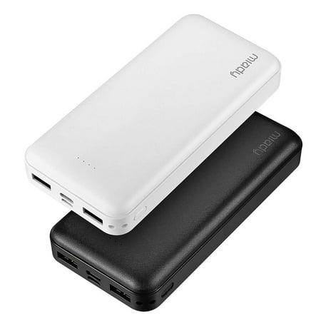 Miady 2-Pack 20000mAh Portable Power Bank, Dual USB out and USB-C in,...