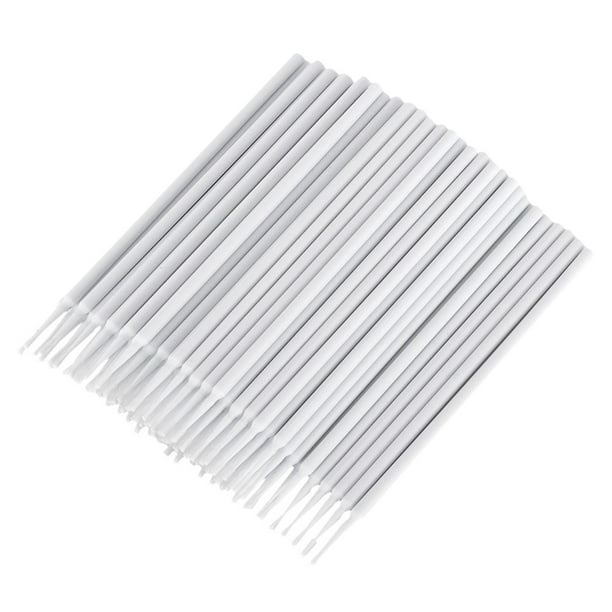 EeaseMX 100 microcepillos aplicadores desechables para extensiones de pestañas, hisopos de algodón, microcepillos para pestañas (blancos)