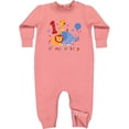 thumbnail image 2 of Inktastic Safari 1st Birthday Baby Fleece Romper, 2 of 4
