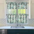 thumbnail image 3 of Boho Kitchen Curtains for Windows – Rustic Tribal Floral Print Cafe Curtains, Vintage Bohemian Geometric Panels for Home Décor, 3 of 6