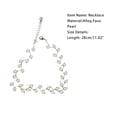 thumbnail image 7 of UDIYO Women Faux Pearl Choker Collar Necklace Clavicle Chain Pendant Jewelry Gift for Wedding Party Club, 7 of 7