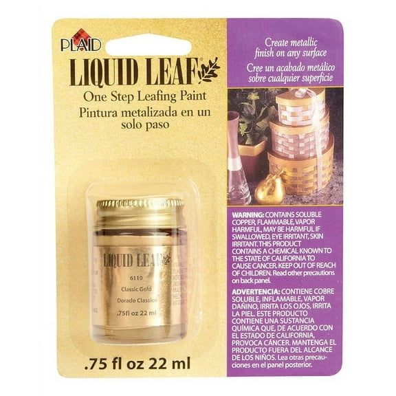 2Pc Plaid Classic Gold Metallic Multi-Purpose Glaze 0.8 oz.
