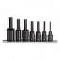 PROTO 7-Piece Hex-Bit Impact Socket Set, SAE, 1/2" Drive, 1/4" to 5/8"