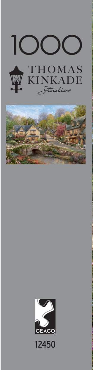 Buffalo Games 1000-Piece Silver Select Thomas Kinkade Summer in Cobblestone Village Interlocking Jigsaw Puzzle