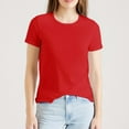 thumbnail image 2 of Uqiangy Workout Tops for Women Quick Dry Gym Running Hiking Tops Yoga Shirts Short Sleeve Athletic Tops with Side Slits Running Gym Tee Top Workout Shirts Breathable T-Shirts Red M, 2 of 4