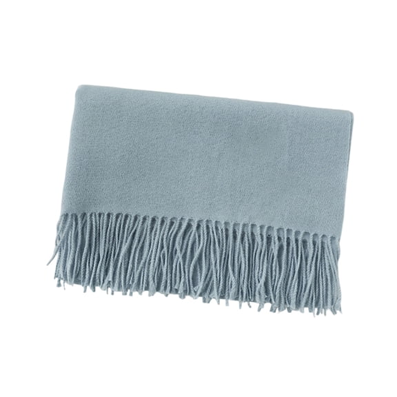 Cekizud Scarves for Men Solid Color Tassel Scarf Fashion Versatile Daily Wear Neck Wrap