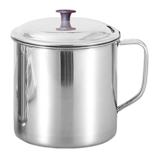 Taza de acero inoxidable con tapa, para camping, café, té, viajes, irrompible, de metal.