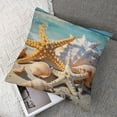thumbnail image 7 of Fenyluxe Nautical Coastal Decor Pillow Covers Starfish/Seashell/Sand/Conch/Beach House Decorative Cushion Covers 2pcs Sea Theme Home Decorative Pillowcases, White, 7 of 7