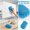 Blue, variant on Microfiber Chenille Blackboard Eraser Washable Chalkboard Cleaning Sponge Block Free Whiteboard Eraser for Classroom and Home Easter Gifts for and Teachers, 1pack Gray