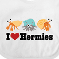 thumbnail image 4 of Inktastic I Heart Hermit Crabs Boys or Girls Baby Bib, 4 of 4