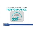 thumbnail image 2 of Monoprice Cat6 Ethernet Patch Cable - 7 Feet - Blue (12 Pack) Snagless RJ45, 550MHz, UTP, Pure Bare Copper Wire, 24AWG - FLEXboot Series, 2 of 6