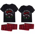 thumbnail image 1 of Pijamas de Navidad a juego para parejas, conjunto de ropa de dormir corta DIY para primera o segunda Navidad, 2023, 1 of 3