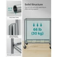 thumbnail image 7 of 200L Laundry Sorter 3-Section Laundry Basket with Wheels Rolling Laundry Hamper with Removable Liner Ink Black, 7 of 7