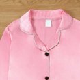 thumbnail image 6 of HFHAPW Girls Satin Long Sleeve Button-Down Pajamas Set Sleepwear Loungewear,2-3 Y, 6 of 7