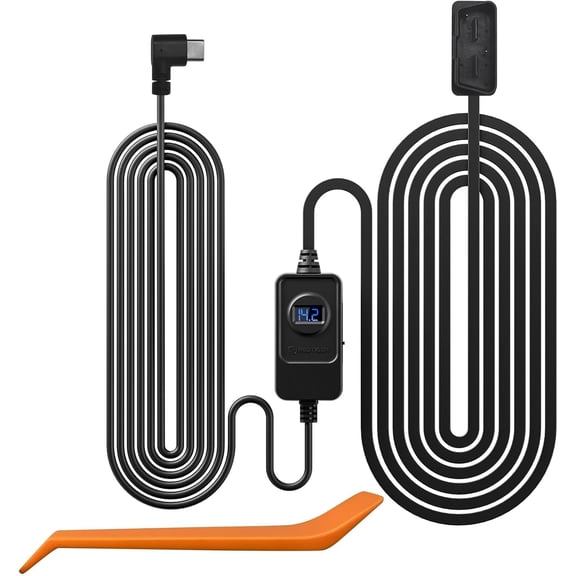 REDTIGER Dash Cam OBD Hardwire Kit Power Cable Type USB C Port,10FT 12V-24V to 5V,for Dash Camera, Low Voltage Protection