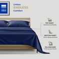 thumbnail image 3 of THREAD SPREAD California King Sheet Sets - 400 Thread Count 100% Cotton Sheets, 4 PC Cal King Sheets Set, California King Cooling Sheets, Soft Breathable Bed Sheets, 16" Deep Pocket Sheets (Navy Blue, 3 of 9