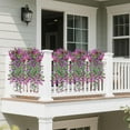 thumbnail image 4 of 2 Pack Genreen Artificial Hanging Flowers for Outdoors Decorations, Fake Hanging Flowers, UV Resistant Artificial Hanging Plants outdoors for Home Porch Patio Balcony Baskets Yard(Purple & Rose Red), 4 of 8