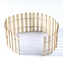 OUNONA Mini Wood Picket Fence for DIY Crafts and Decorative Fences 2PCS Khaki Color Wood 7.5 Inches