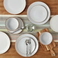 thumbnail image 3 of Infuse 12 Piece White Stoneware Dinnerware Set of Plates Bowls Dishes - Service for 4, 3 of 9