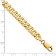 thumbnail image 3 of Heirloom Handcrafted Refined 14K 7.25mm Flat Beveled Curb Chain Trendy Sparkle-worthy Glistening, 3 of 3