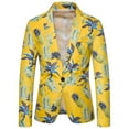 thumbnail image 2 of Fesfesfes Mens Blazer Outerwear Casual Hawaiian Holiday Sstyle Beautiful Flower Series Features Broken Flower Single Button Suit On Sale, 2 of 9