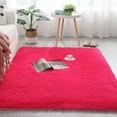 thumbnail image 2 of Mohdy Long-Haired Carpet,Rose Red S,Modern Soft Small Shaggy Rug for Bedroom Livingroom Dorm Kids Room Indoor Home Decorative Non Slip Plush Furry Area Rugs Comfy Nursery Floor Carpet, 2 of 8