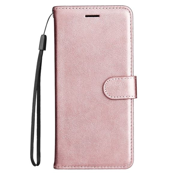 Compatible with LG K52 Case Premium Leather Cover with Cash Card Slots Soft TPU Back Cover Magnetic Flip Leather Wallet Case - Pink