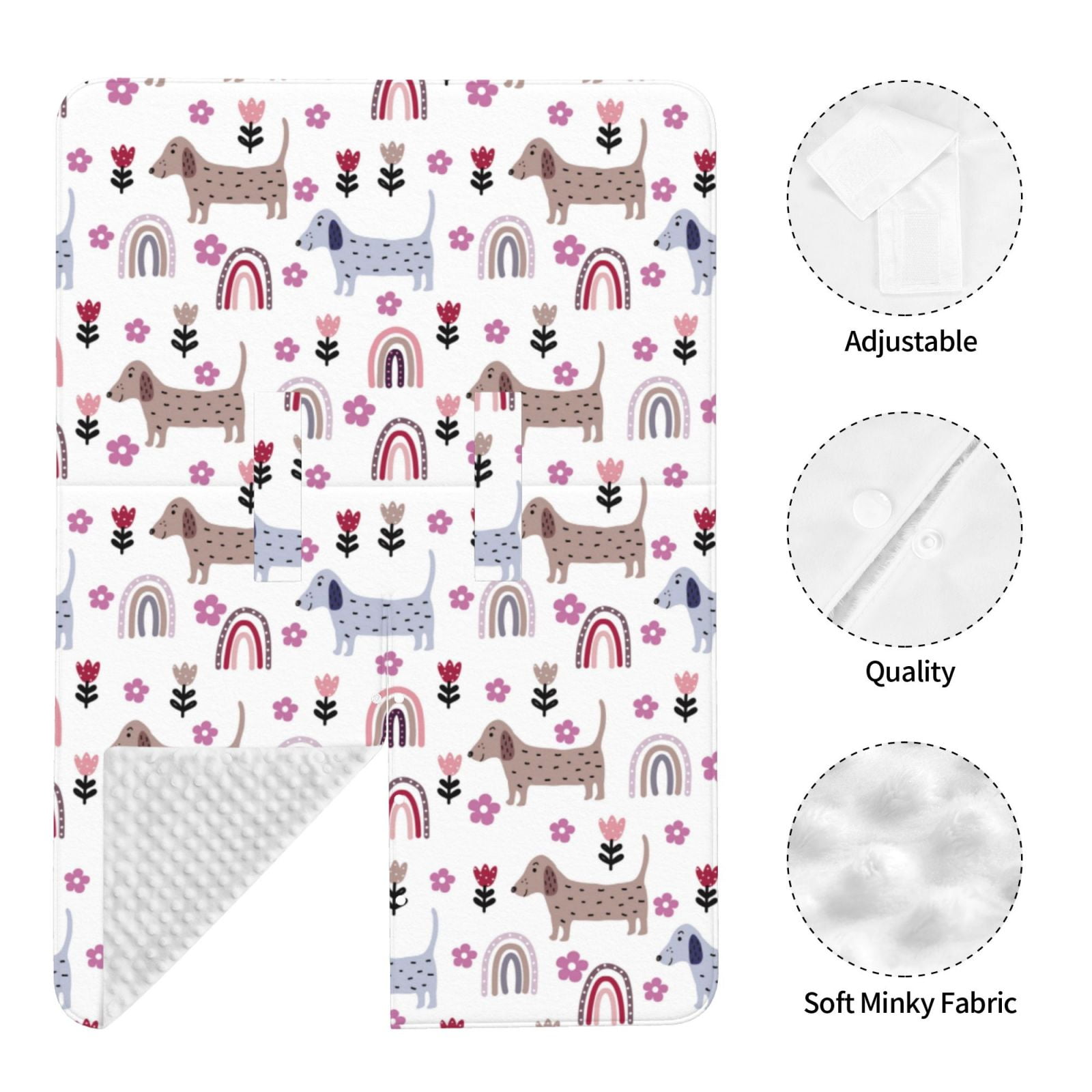 Naloa Cute Dog Baby Car Seat Cover, Breathable Baby Carrier Cover, Multiuse Baby Carrier Cover & Nursing Breastfeeding Cover