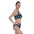 thumbnail image 4 of Balery Blue Butterfly Women Bikini Swimsuit Tankini Set 2 Piece Bathing Suit Scoop Neck Swimsuit-XX-Large, 4 of 8