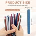 thumbnail image 2 of Hot Glue Sticks for Glue Gun, 20 Pcs Colored Hot Melt Adhesive Bulk Sticks for DIY Craft Projects Art Decoration Home Repairs, Blue (3.9" x 0.43"), 2 of 7