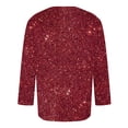 thumbnail image 4 of Jgppe Blouses Chemises pour Hommes Mode Imprimé Manches 3/4 Col Rond Tunique Chemise Printemps Été Hauts, 4 of 5