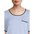 thumbnail image 4 of Secret Treasures Women's and Women's Plus Size Knit Sleep Shirt with Short Sleeves, 4 of 5