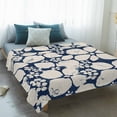 thumbnail image 4 of Beige Flower Pattern Blanket Soft Cozy Warm Throw Blanket for Couch, Plush Fuzzy Flannel Fleece Blankets for Sofa, Retro Country Tie-dye Floral Abstract Blue Bed Blankets Gifts for Men, 32"x48", 4 of 9